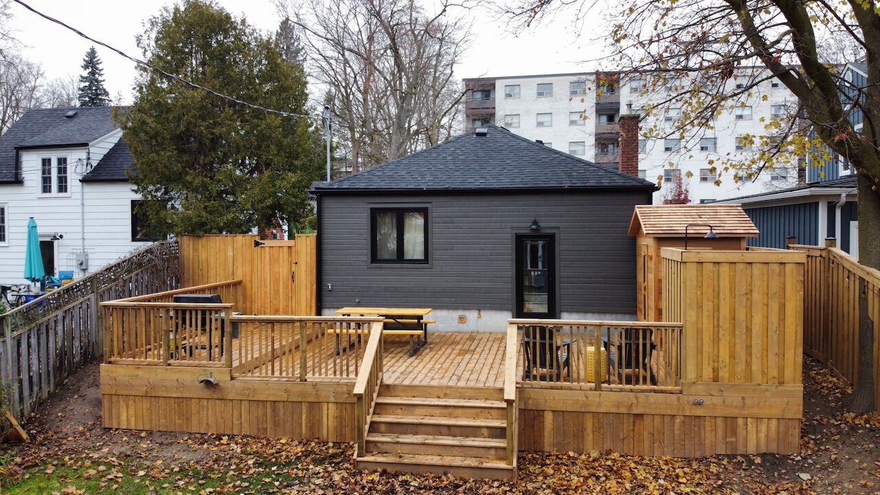 Cedar deck and privacy fence in Orangeville